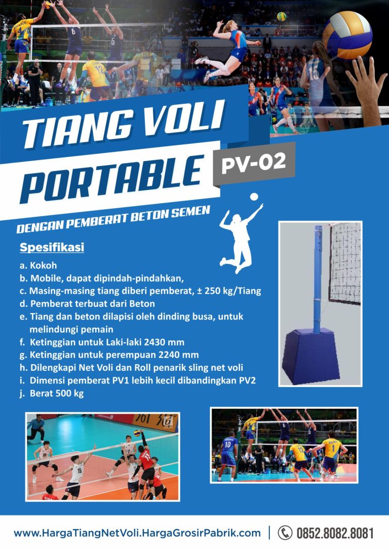 pabrik tiang voli portable pv 02