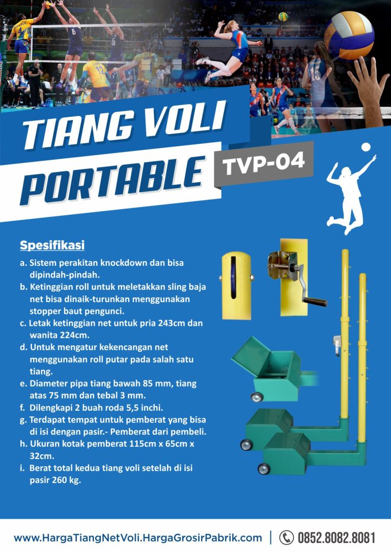 pabrik tiang voli portable tvp 04